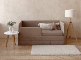 Диван-кровать Happy (капучино) в Чике - chik.mebel-nsk.ru | фото