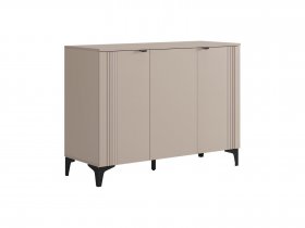 Комод 3 Рич (кашемир/фрапучино матовый/черный) в Чике - chik.mebel-nsk.ru | фото