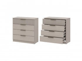Комод 4 ящика (ЛДСП/МДФ) Эккервуд (меланж) в Чике - chik.mebel-nsk.ru | фото