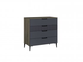 Комод 900 4ящ. Км052.0.001 Борнео (джара темная/хангва) в Чике - chik.mebel-nsk.ru | фото