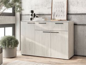 Комод Стандарт-4 NEW (дуб крафт белый) в Чике - chik.mebel-nsk.ru | фото