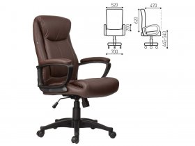 Кресло офисное BRABIX Enter EX-511, коричневое в Чике - chik.mebel-nsk.ru | фото