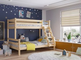 Кровать двухъярусная Адель (прозрачный лак) в Чике - chik.mebel-nsk.ru | фото