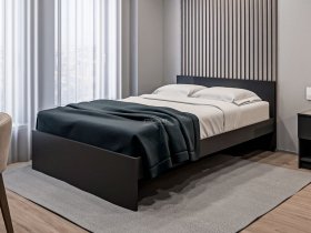 Кровать двуспальная 1,4м Бруклин СБ-3353 (диамант серый) в Чике - chik.mebel-nsk.ru | фото