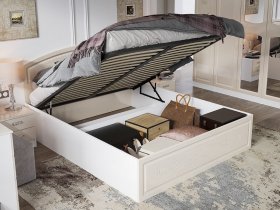 Кровать двуспальная 1,6 м Венеция КРМП-160 с подъемным механизмом в Чике - chik.mebel-nsk.ru | фото
