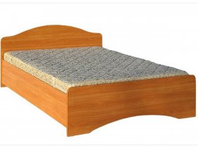Кровать двуспальная 1,6м-1 (круглая спинка) в Чике - chik.mebel-nsk.ru | фото