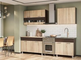 Кухонный гарнитур Босфор 2,0м (дуб сонома/венге) в Чике - chik.mebel-nsk.ru | фото