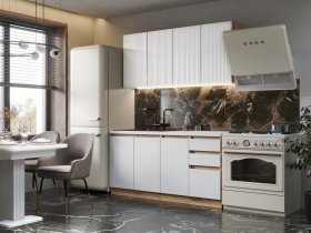 Кухонный гарнитур Ника 1,6 м (белый) в Чике - chik.mebel-nsk.ru | фото
