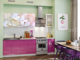 Кухонный гарнитур Вишневый цвет в Чике - chik.mebel-nsk.ru | фото