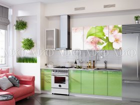 Кухонный гарнитур Яблоневый цвет в Чике - chik.mebel-nsk.ru | фото