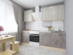 Модульная кухня Йота (пикард/цемент) в Чике - chik.mebel-nsk.ru | фото