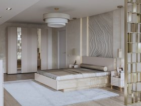 Модульная спальня Одетта (дуб эндгрей/меланж) в Чике - chik.mebel-nsk.ru | фото