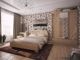 Модульная спальня Виктория-1 (дуб сонома) в Чике - chik.mebel-nsk.ru | фото