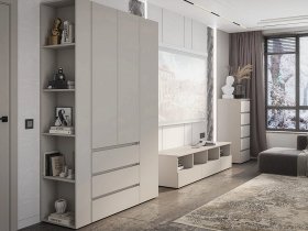 Модульная стенка Люмо (кашемир) в Чике - chik.mebel-nsk.ru | фото