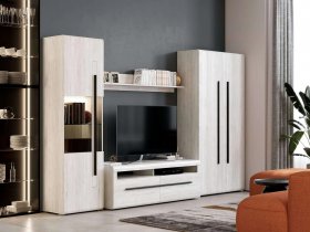 Модульная стенка Ницца (дуб витенберг) в Чике - chik.mebel-nsk.ru | фото
