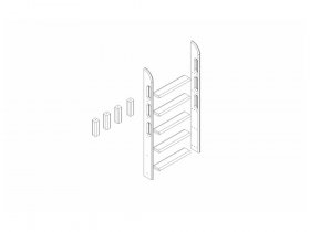 Пакет №10 Прямая лестница и опоры для двухъярусной кровати Соня в Чике - chik.mebel-nsk.ru | фото