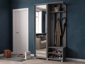 Прихожая «Ларго-2» (графит серый) в Чике - chik.mebel-nsk.ru | фото
