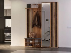 Прихожая Марракеш (дуб вотан/цемент темный) в Чике - chik.mebel-nsk.ru | фото