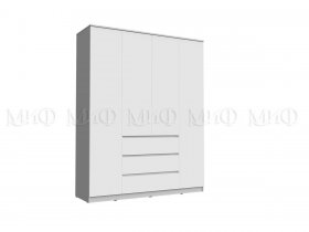 Шкаф 1600 с ящиками Челси (белый) в Чике - chik.mebel-nsk.ru | фото
