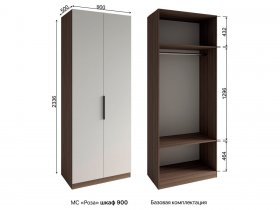 Шкаф 900 Роза (орех франклин карамельный/бежевый скин) в Чике - chik.mebel-nsk.ru | фото