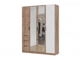 Шкаф четырехстворчатый 1600 ШК-04 Орегон в Чике - chik.mebel-nsk.ru | фото