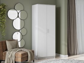 Шкаф двухстворчатый ШК-2 (белый текстурный) в Чике - chik.mebel-nsk.ru | фото