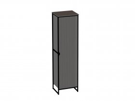 Шкаф однодверный Нора (металл бруклин/графит) (гостиная) в Чике - chik.mebel-nsk.ru | фото