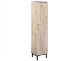 Шкаф-пенал Шк031.0 Гермес лофт (дуб крафт серый) в Чике - chik.mebel-nsk.ru | фото