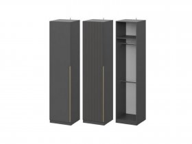 Шкаф ШК-50 Эккервуд (графит) в Чике - chik.mebel-nsk.ru | фото