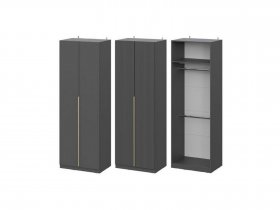 Шкаф ШК-75 Эккервуд (графит) в Чике - chik.mebel-nsk.ru | фото