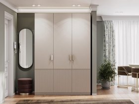 Шкаф трехстворчатый Эккервуд (Нью) (меланж) в Чике - chik.mebel-nsk.ru | фото