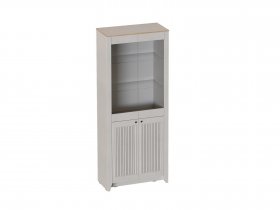 Шкаф-витрина двухдверная Валенсия (гостиная) в Чике - chik.mebel-nsk.ru | фото