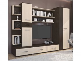 Стенка Верона (дуб венге/дуб молочный) в Чике - chik.mebel-nsk.ru | фото