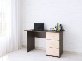 Стол письменный Сити-1 (венге/дуб молочный) в Чике - chik.mebel-nsk.ru | фото
