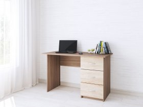 Стол письменный Сити-1 (ясень шимо темный/дуб сонома) в Чике - chik.mebel-nsk.ru | фото