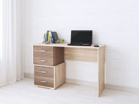 Стол письменный Сити-2 (ясень шимо темный/дуб сонома) в Чике - chik.mebel-nsk.ru | фото