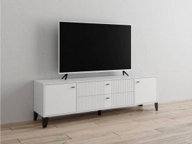 Тумба под ТВ Парус-10 (белый/белый снег) в Чике - chik.mebel-nsk.ru | фото