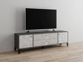 Тумба под ТВ Парус-10 (графит/мальта) в Чике - chik.mebel-nsk.ru | фото