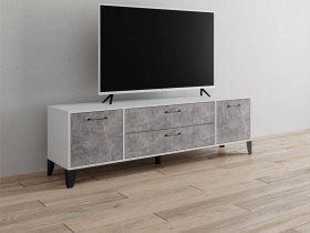 Тумба под ТВ Парус-13 (белый/ателье светлое) в Чике - chik.mebel-nsk.ru | фото