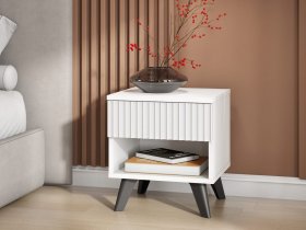 Тумба прикроватная Эккервуд (белый) в Чике - chik.mebel-nsk.ru | фото